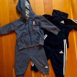 4 piece 3-6 month baby boy track suits Addidas DKNY